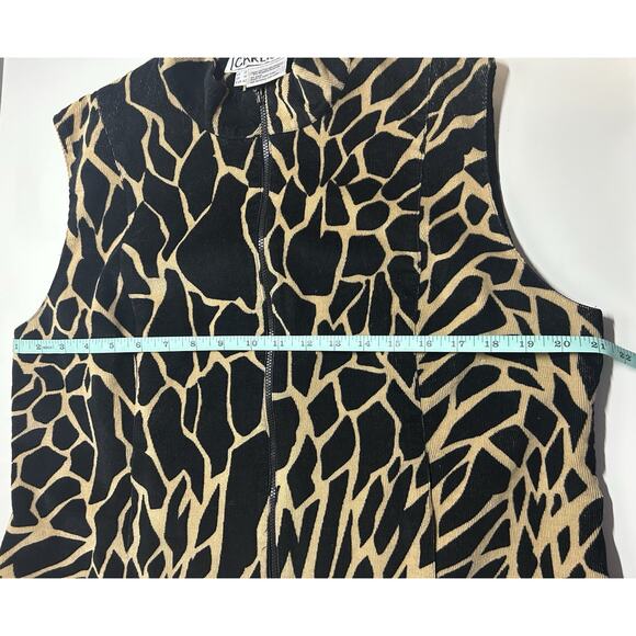 Carlisle Giraffe Print Corduroy Zip Vest (US 12) - Picture 5 of 12